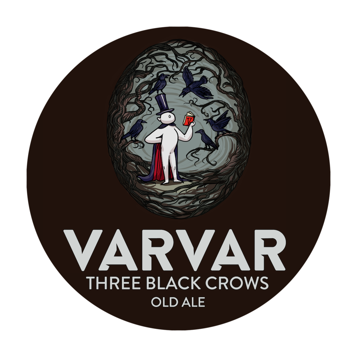 Пиво VARVAR THREE BLACK CROWS темне 7.7% 0.33л
