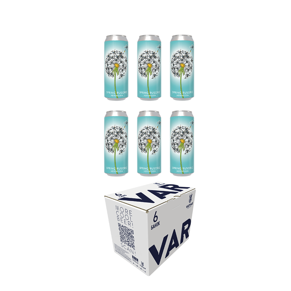 !Пиво VARVAR 6-pack SPRING RUSORIZ